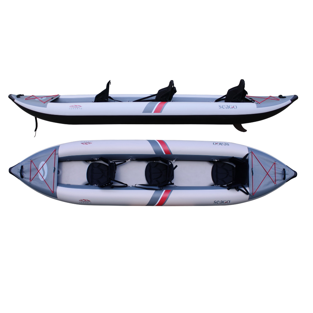 Toronto 3 Person Inflatable Kayak - Grey **DAMAGED BOX STOCK**